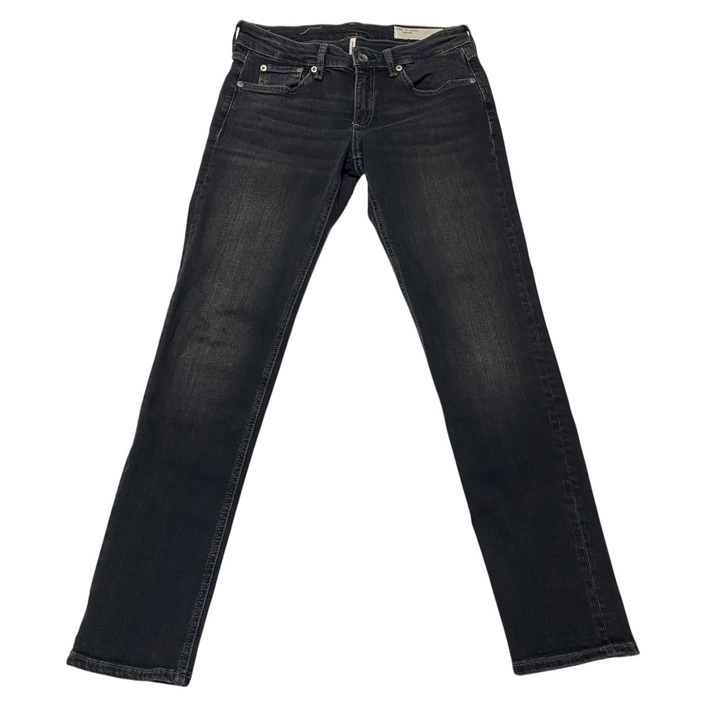 Rag & Bone Dre Low-Rise Slim Boyfriend Jeans Fillmore Black Size 25